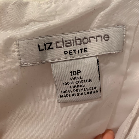 Liz Claiborne Petite white dress - Picture 2 of 2